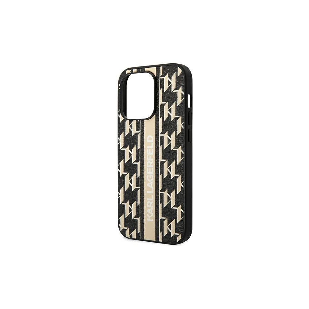 Hurtownia GSM - Case Karl Lagerfeld KLHCP14XPGKLSKW Apple iPhone 14 Pro Max Hardcase braun/braun Monogram Stripe - KLD1153 - {ean13} - Hurt
