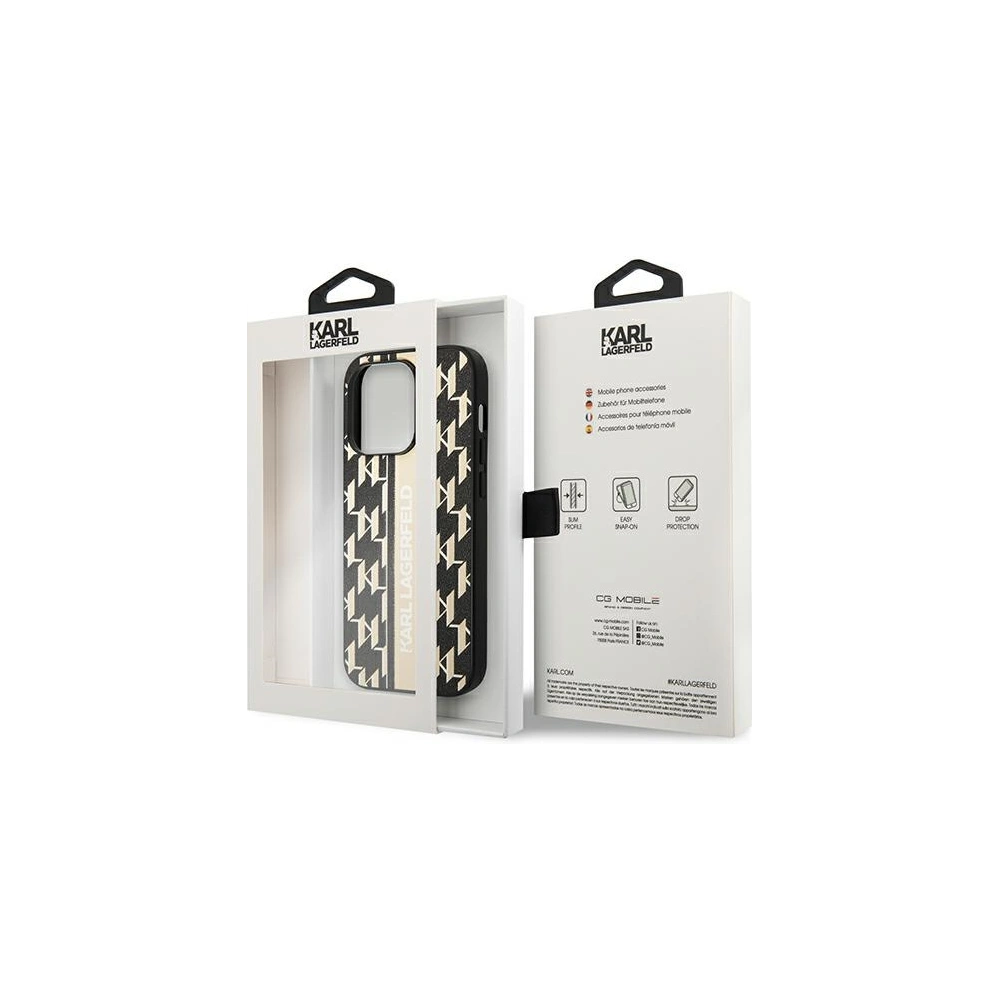 Hurtownia GSM - Etui Karl Lagerfeld KLHCP14XPGKLSKW Apple iPhone 14 Pro Max hardcase hnědý/brown Monogram Stripe - KLD1153 - {ean13} - Hurt