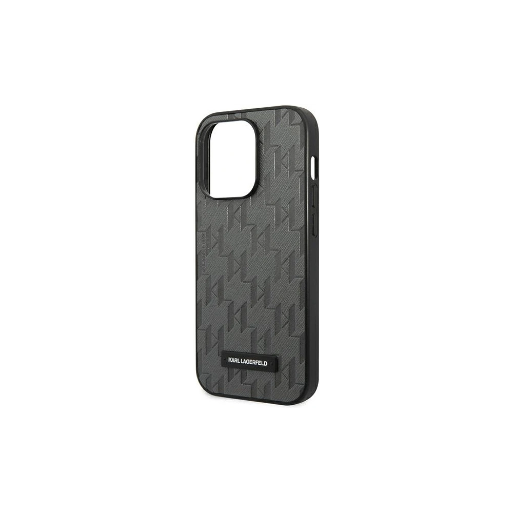 Hurtownia GSM - Etui Karl Lagerfeld KLHCP14XSAKLHPG Apple iPhone 14 Pro Max hardcase szary/grey Saffiano Mono Metal Logo - KLD1154 - {ean13} - Hurt