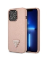 Guess GUHCP14XPSATLP Apple iPhone 14 Pro Max pink hardcase SaffianoTriangle Logo