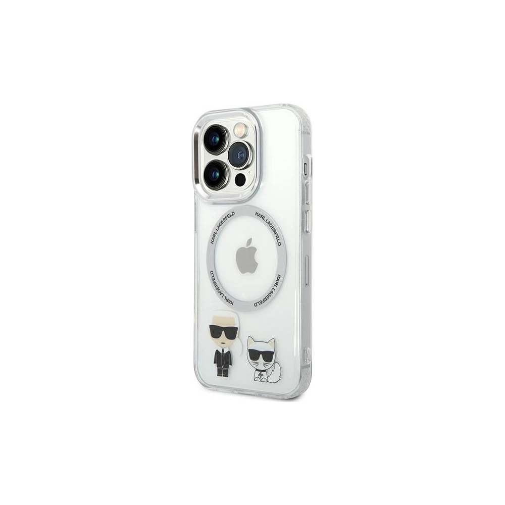 Hurtownia GSM - Etui Karl Lagerfeld KLHMP14LHKCT Apple iPhone 14 Pro hardcase átlátszó/transparent Karl & Choupette Aluminium Magsafe - KLD1156 - {ean13} - Hurt