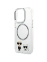 Wholesale Karl Lagerfeld KLHMP14LHKCT Apple iPhone 14 Pro hardcase transparent Karl & Choupette Aluminium Magsafe - KLD1156 - {ean13} - Hurt