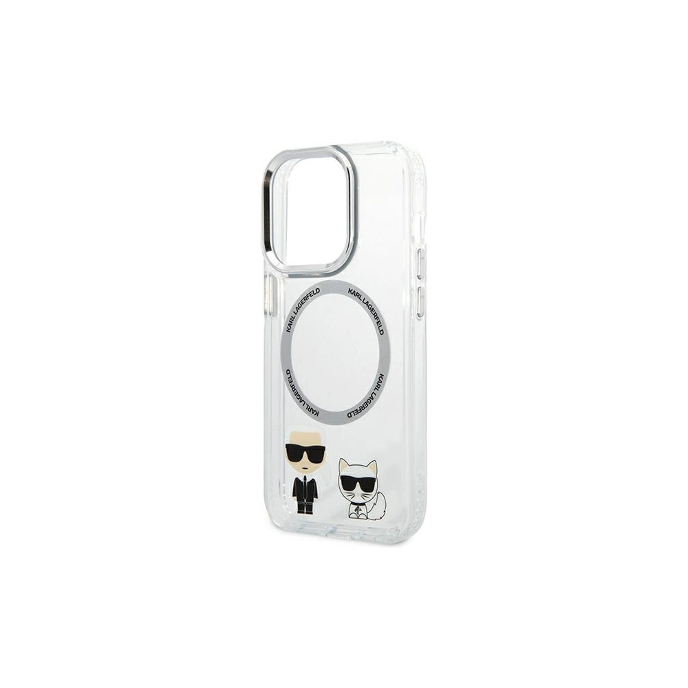 Wholesale Karl Lagerfeld KLHMP14LHKCT Apple iPhone 14 Pro hardcase transparent Karl & Choupette Aluminium Magsafe - KLD1156 - {ean13} - Hurt