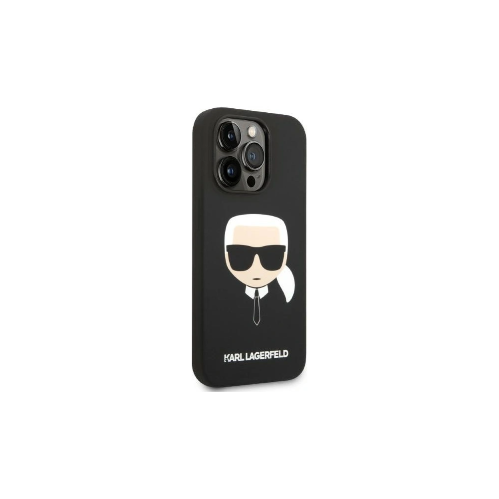 Wholesale Karl Lagerfeld KLHMP14LSLKHBK Apple iPhone 14 Pro hardcase black Silicone Karl`s Head Magsafe - KLD1157 - {ean13} - Hurt