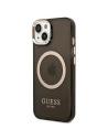Wholesale Guess GUHMP14MHTCMK Apple iPhone 14 Plus / 15 Plus black hard case Gold Outline Translucent MagSafe - GUE2145 - {ean13} - Hurt