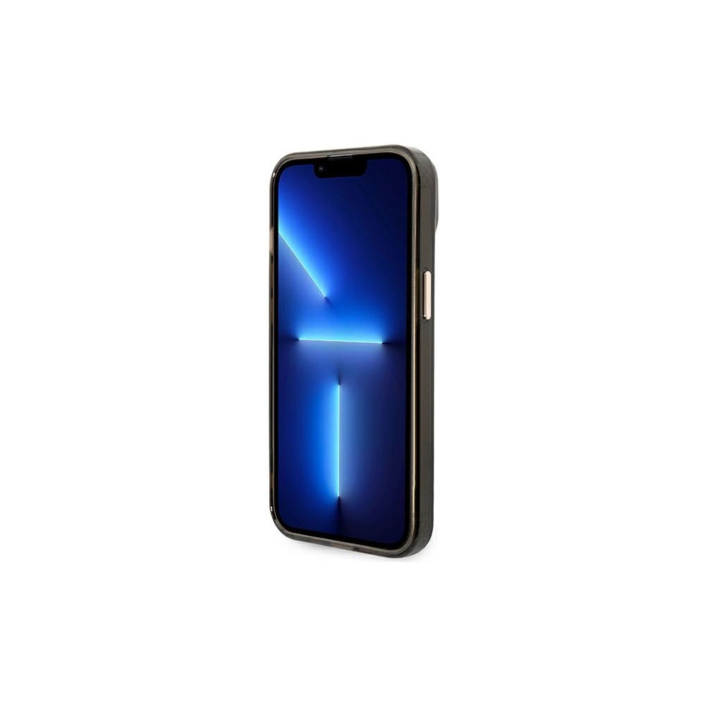 Hurtownia GSM - Case Guess GUHMP14MHTCMK Apple iPhone 14 Plus / 15 Plus schwarz/schwarz Hartschale Gold Outline Translucent MagSafe - GUE2145 - {ean13} - Hurt