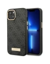 Guess GUHMP14MU4GPRK Apple iPhone 14 Plus / 15 Plus black hard case 4G Logo Plate MagSafe
