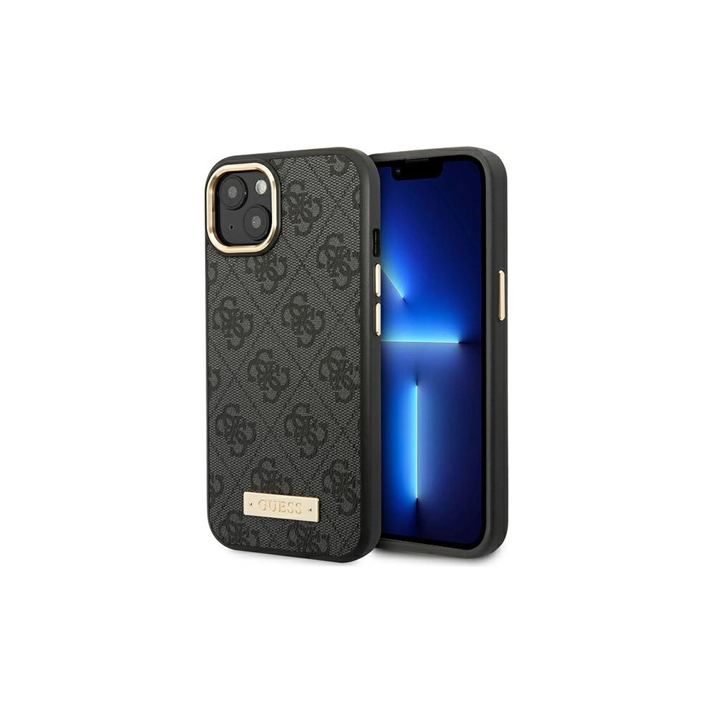 Hurtownia GSM - Etui Guess GUHMP14MU4GPRK Apple iPhone 14 Plus / 15 Plus negru/case dură 4G Logo Plate MagSafe - GUE2148 - {ean13} - Hurt