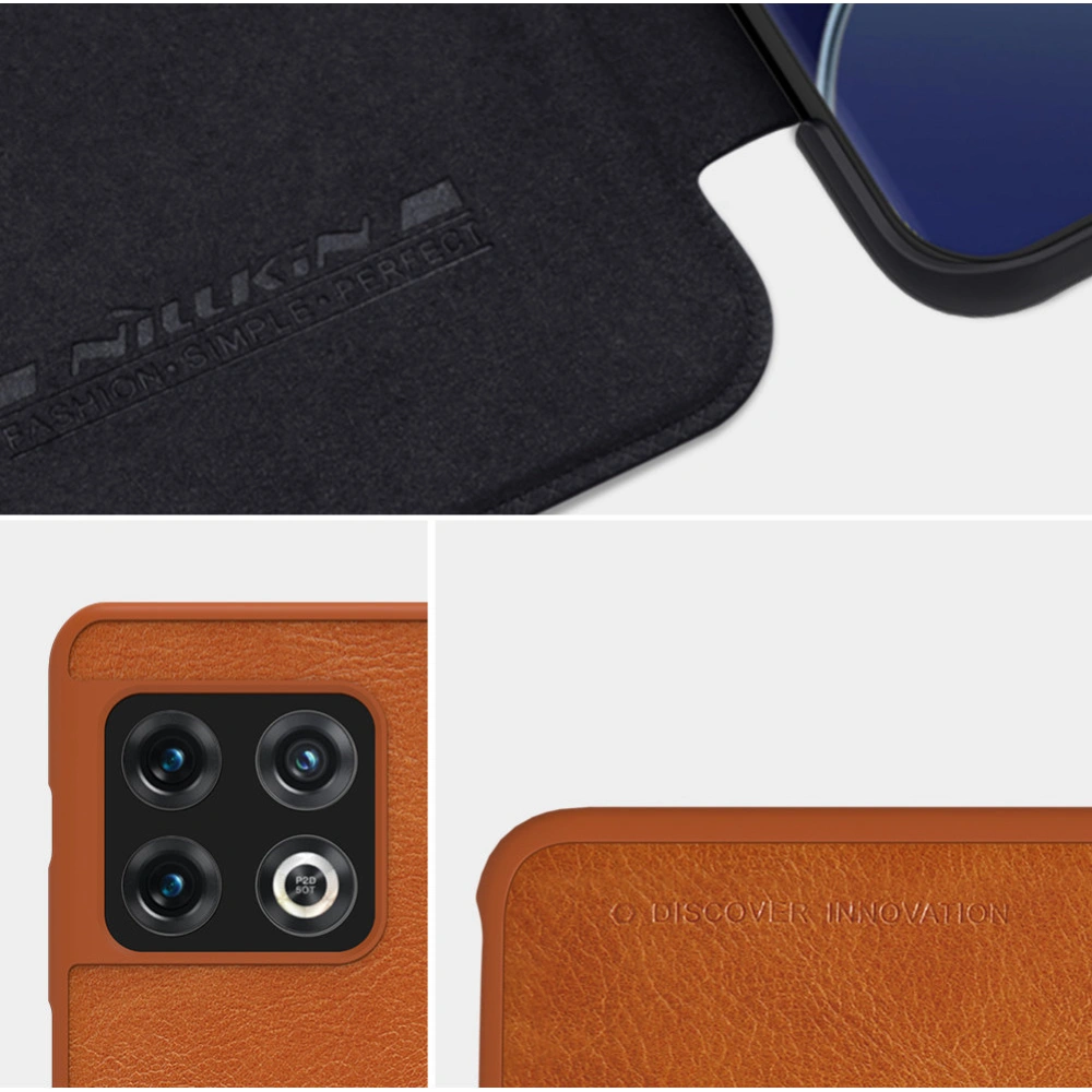 Hurtownia GSM - Etui Nillkin Qin OnePlus 10 Pro černé - NLK590 - {ean13} - Hurt