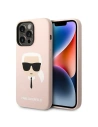 Etui Karl Lagerfeld KLHMP14LSLKHLP Apple iPhone 14 Pro hardcase jasnoróżowy/light pink Silicone Karl`s Head Magsafe