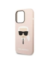 Wholesale Karl Lagerfeld KLHMP14LSLKHLP Apple iPhone 14 Pro hardcase light pink Silicone Karl`s Head Magsafe - KLD1158 - {ean13} - Hurt