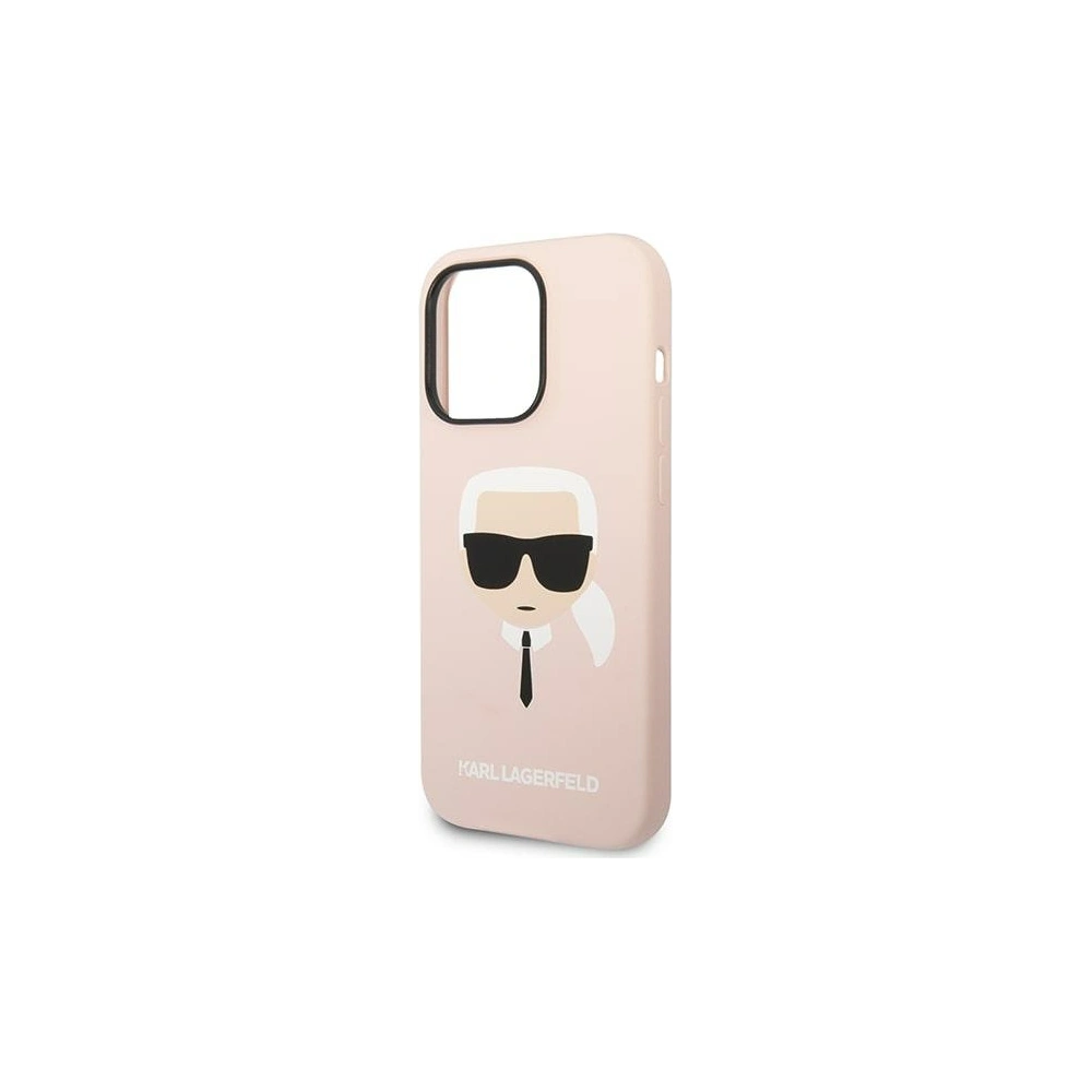Wholesale Karl Lagerfeld KLHMP14LSLKHLP Apple iPhone 14 Pro hardcase light pink Silicone Karl`s Head Magsafe - KLD1158 - {ean13} - Hurt
