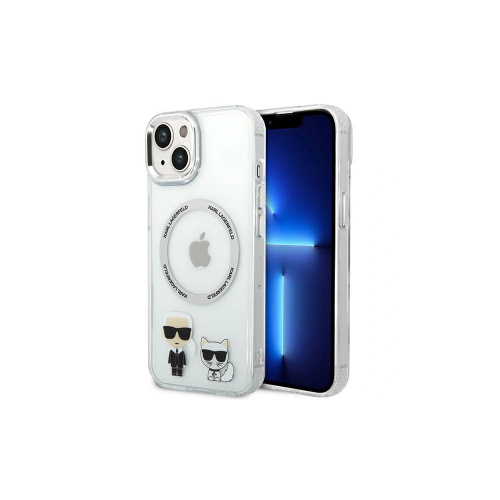 Hurtownia GSM - Etui Karl Lagerfeld KLHMP14MHKCT Apple iPhone 14 Plus / 15 Plus hardcase transparent Karl & Choupette Aluminium Magsafe - KLD1160 - {ean13} - Hurt