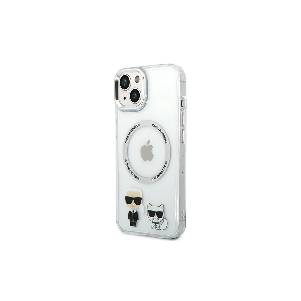 Hurtownia GSM - Etui Karl Lagerfeld KLHMP14MHKCT Apple iPhone 14 Plus / 15 Plus hardcase transparent Karl & Choupette Aluminium Magsafe - KLD1160 - {ean13} - Hurt