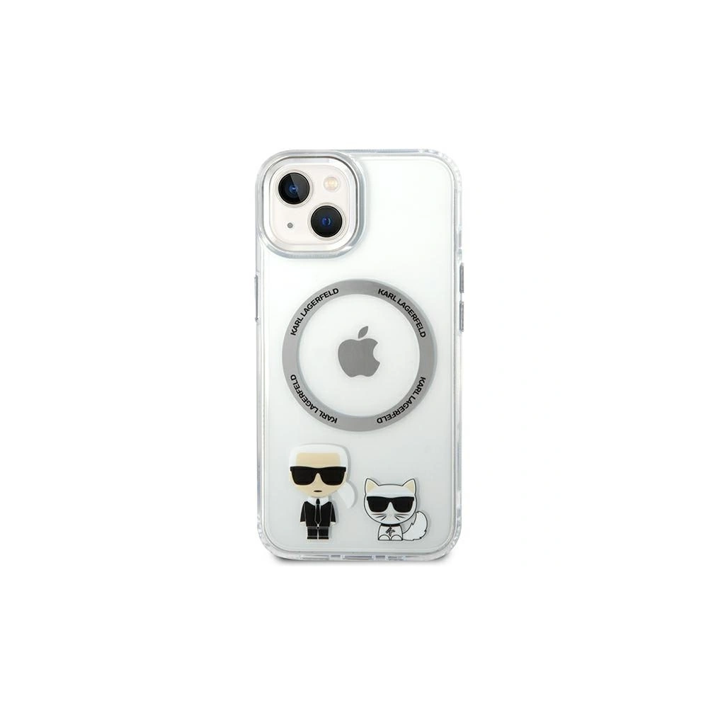 Hurtownia GSM - Etui Karl Lagerfeld KLHMP14MHKCT Apple iPhone 14 Plus / 15 Plus hardcase transparent Karl & Choupette Aluminium Magsafe - KLD1160 - {ean13} - Hurt
