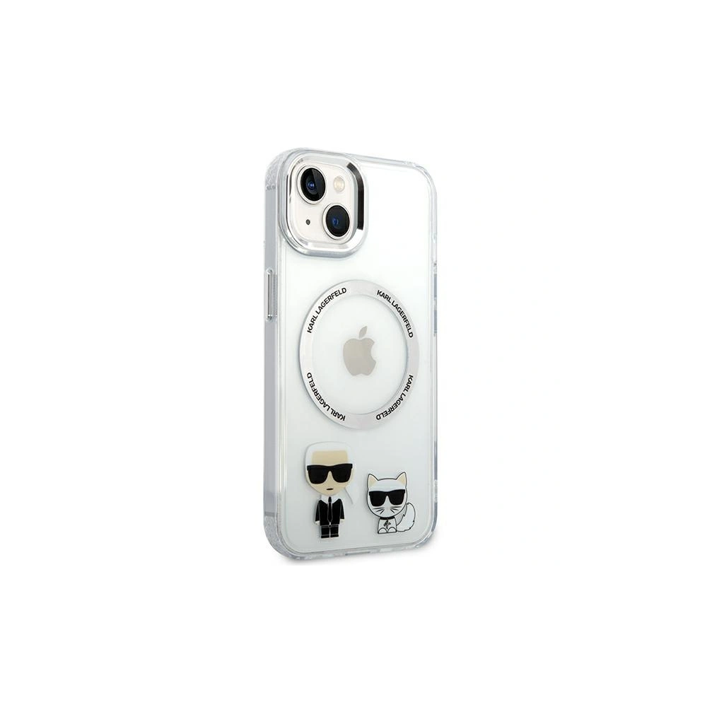 Hurtownia GSM - Etui Karl Lagerfeld KLHMP14MHKCT Apple iPhone 14 Plus / 15 Plus hardcase transparent Karl & Choupette Aluminium Magsafe - KLD1160 - {ean13} - Hurt