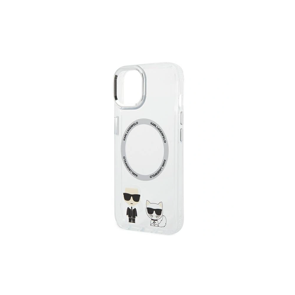 Hurtownia GSM - Etui Karl Lagerfeld KLHMP14MHKCT Apple iPhone 14 Plus / 15 Plus hardcase transparent Karl & Choupette Aluminium Magsafe - KLD1160 - {ean13} - Hurt