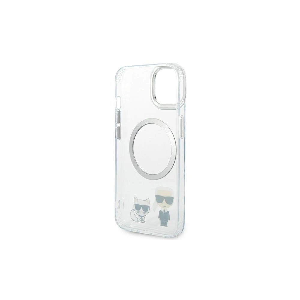 Hurtownia GSM - Etui Karl Lagerfeld KLHMP14MHKCT Apple iPhone 14 Plus / 15 Plus hardcase transparent Karl & Choupette Aluminium Magsafe - KLD1160 - {ean13} - Hurt