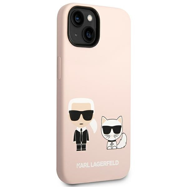 Kryt Karl Lagerfeld KLHMP14MSSKCI Apple iPhone 14 Plus / 15 Plus hardcase light pink Silicone Karl & Choupette Magsafe