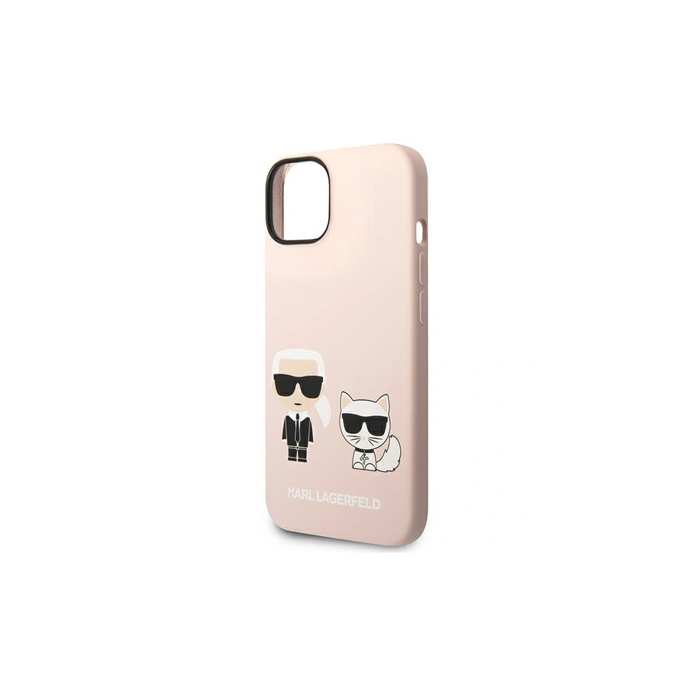 Hurtownia GSM - Etui Karl Lagerfeld KLHMP14MSSKCI Apple iPhone 14 Plus / 15 Plus hardcase roz cu lumină/pink deschis Silicone Karl & Choupette Magsafe - KLD1161 - {ean13} - Hurt