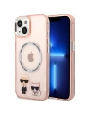 Etui Karl Lagerfeld KLHMP14SHKCP Apple iPhone 14 hardcase roz/roz Karl & Choupette Aluminium Magsafe