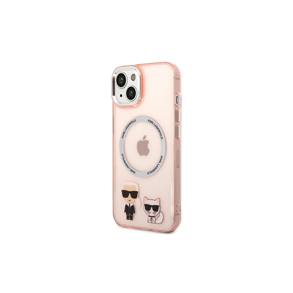 Hurtownia GSM - Etui Karl Lagerfeld KLHMP14SHKCP Apple iPhone 14 hardcase roz/roz Karl & Choupette Aluminium Magsafe - KLD1162 - {ean13} - Hurt