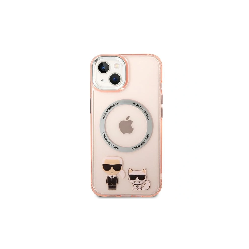Hurtownia GSM - Etui Karl Lagerfeld KLHMP14SHKCP Apple iPhone 14 hardcase roz/roz Karl & Choupette Aluminium Magsafe - KLD1162 - {ean13} - Hurt