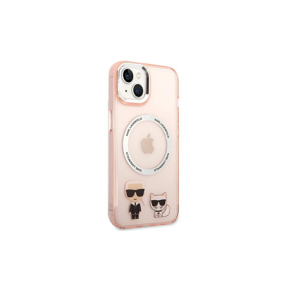 Hurtownia GSM - Etui Karl Lagerfeld KLHMP14SHKCP Apple iPhone 14 hardcase roz/roz Karl & Choupette Aluminium Magsafe - KLD1162 - {ean13} - Hurt