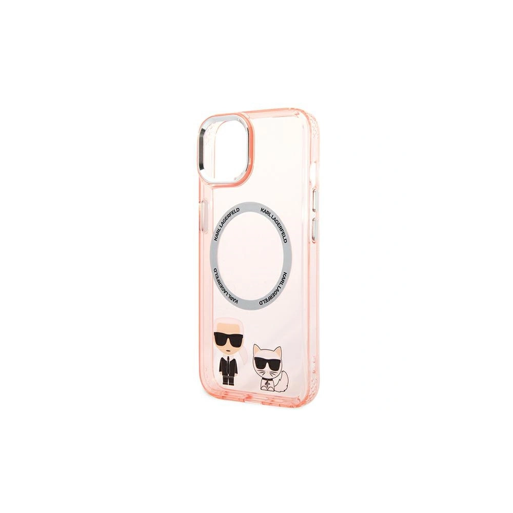 Hurtownia GSM - Etui Karl Lagerfeld KLHMP14SHKCP Apple iPhone 14 hardcase różowy/pink Karl & Choupette Aluminium Magsafe - KLD1162 - {ean13} - Hurt
