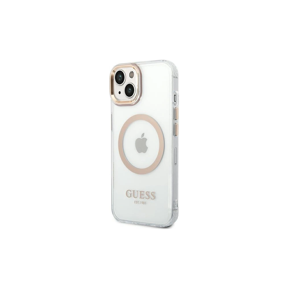 Hurtownia GSM - Etui Guess GUHMP14SHTRMD Apple iPhone 14 aurie/gold hard case Metal Outline Magsafe - GUE2150 - {ean13} - Hurt