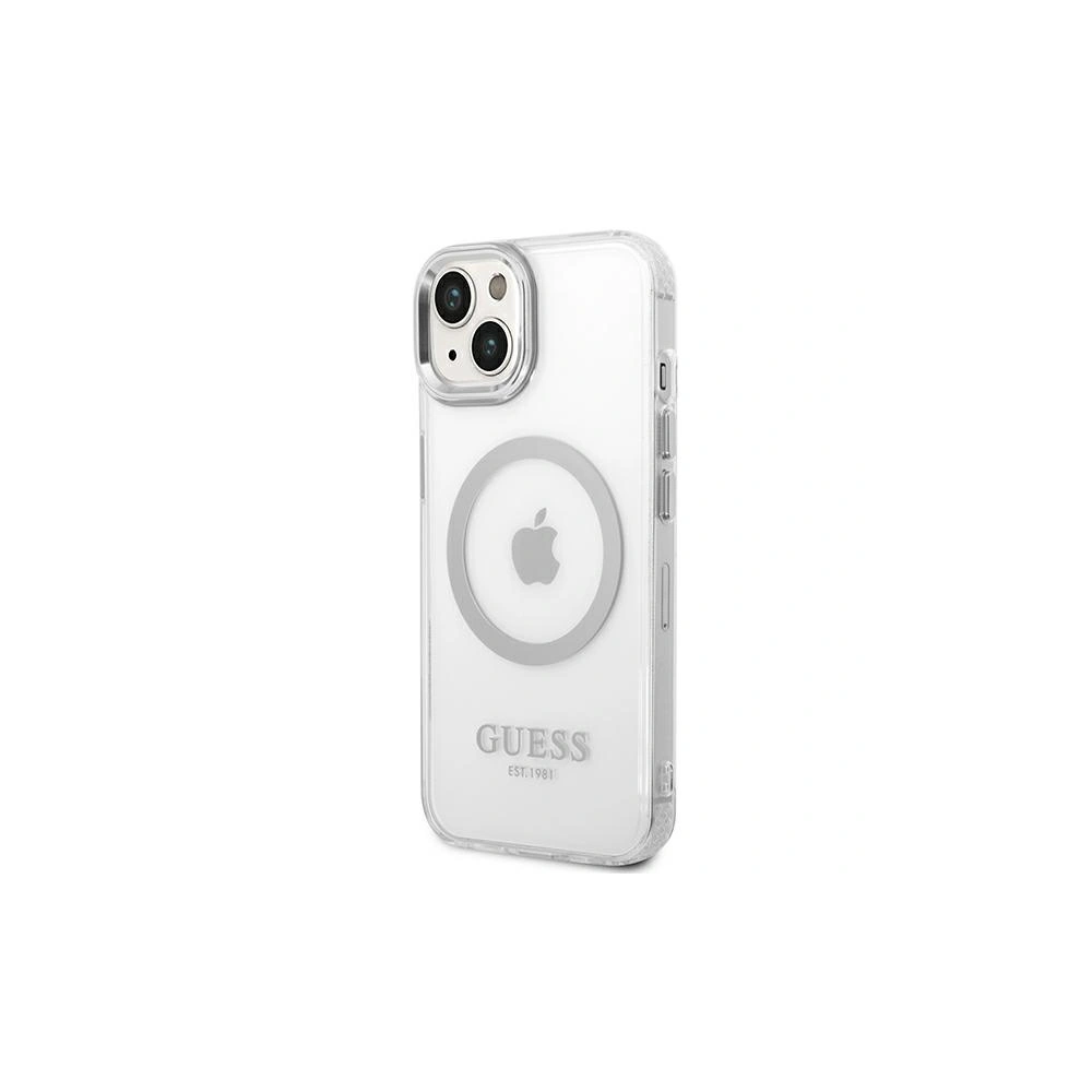 Hurtownia GSM - Etui Guess GUHMP14SHTRMS Apple iPhone 14 argintiu/silver hard case Metal Outline Magsafe - GUE2151 - {ean13} - Hurt