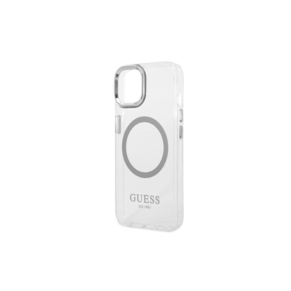 Hurtownia GSM - Etui Guess GUHMP14SHTRMS Apple iPhone 14 argintiu/silver hard case Metal Outline Magsafe - GUE2151 - {ean13} - Hurt