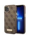 Guess GUHMP14SU4GPRW Apple iPhone 14 brown hard case 4G Logo Plate MagSafe