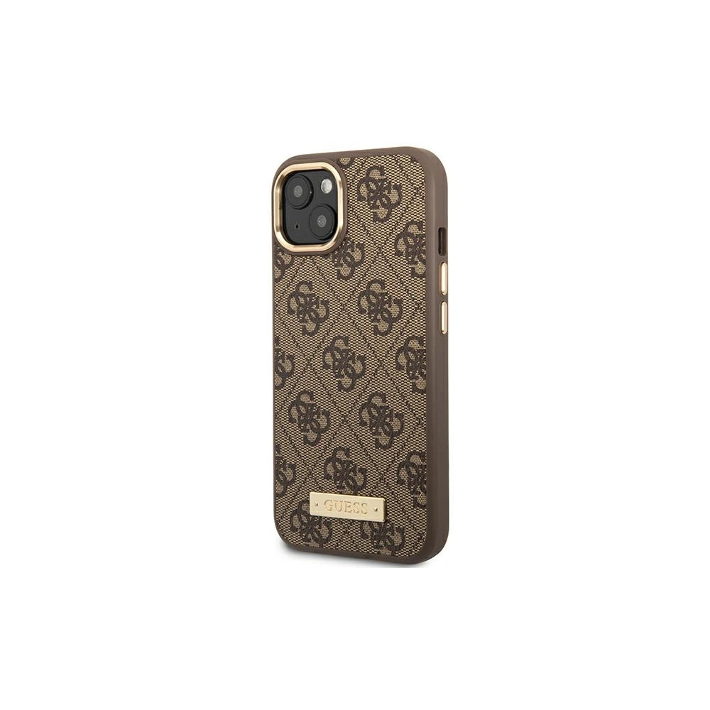 Wholesale Guess GUHMP14SU4GPRW Apple iPhone 14 brown hard case 4G Logo Plate MagSafe - GUE2153 - {ean13} - Hurt
