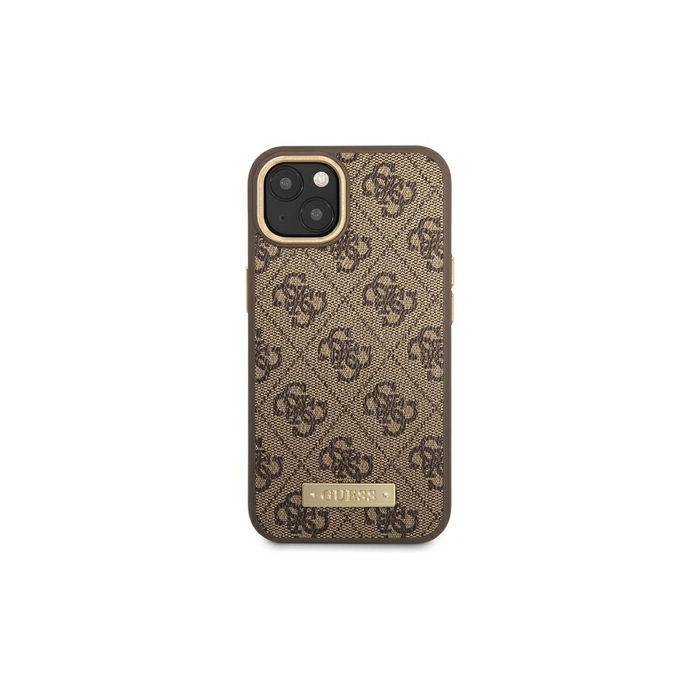 Hurtownia GSM - Etui Guess GUHMP14SU4GPRW Apple iPhone 14 brun/hard case 4G Logo Plate MagSafe - GUE2153 - {ean13} - Hurt