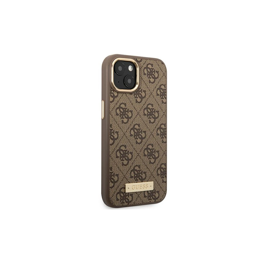 Hurtownia GSM - Etui Guess GUHMP14SU4GPRW Apple iPhone 14 brun/hard case 4G Logo Plate MagSafe - GUE2153 - {ean13} - Hurt