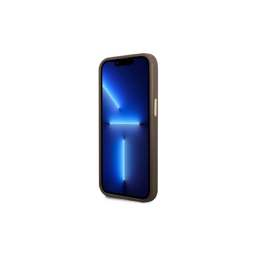 Wholesale Guess GUHMP14SU4GPRW Apple iPhone 14 brown hard case 4G Logo Plate MagSafe - GUE2153 - {ean13} - Hurt