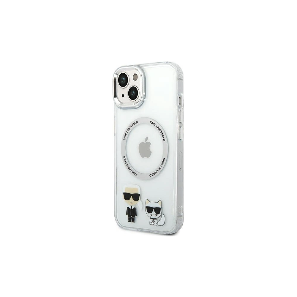 Hurtownia GSM - Etui Karl Lagerfeld KLHMP14SHKCT Apple iPhone 14 hardcase transparent/transparent Karl & Choupette Aluminium Magsafe - KLD1163 - {ean13} - Hurt