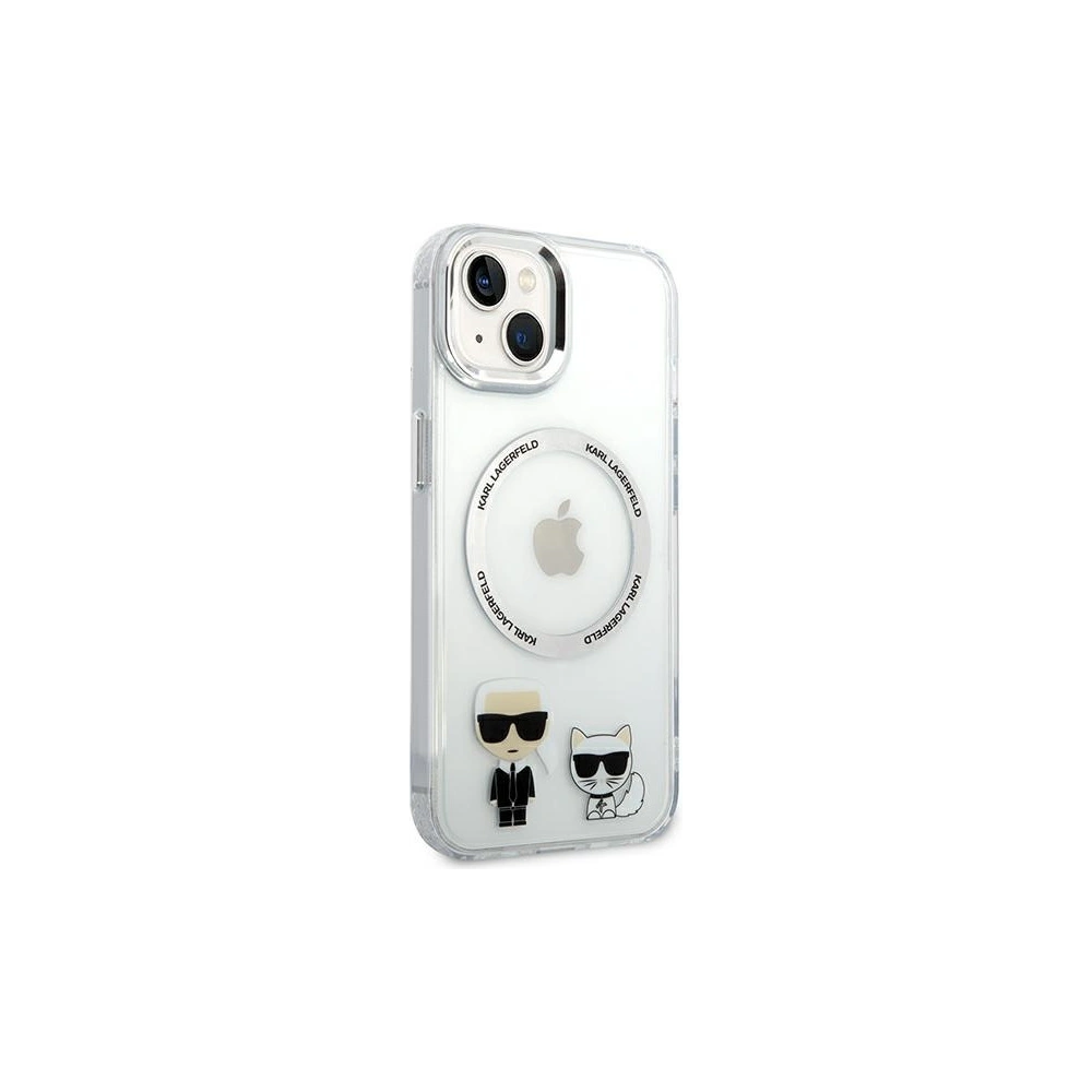Wholesale Karl Lagerfeld KLHMP14SHKCT Apple iPhone 14 hardcase transparent Karl & Choupette Aluminium Magsafe - KLD1163 - {ean13} - Hurt