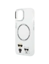 Wholesale Karl Lagerfeld KLHMP14SHKCT Apple iPhone 14 hardcase transparent Karl & Choupette Aluminium Magsafe - KLD1163 - {ean13} - Hurt