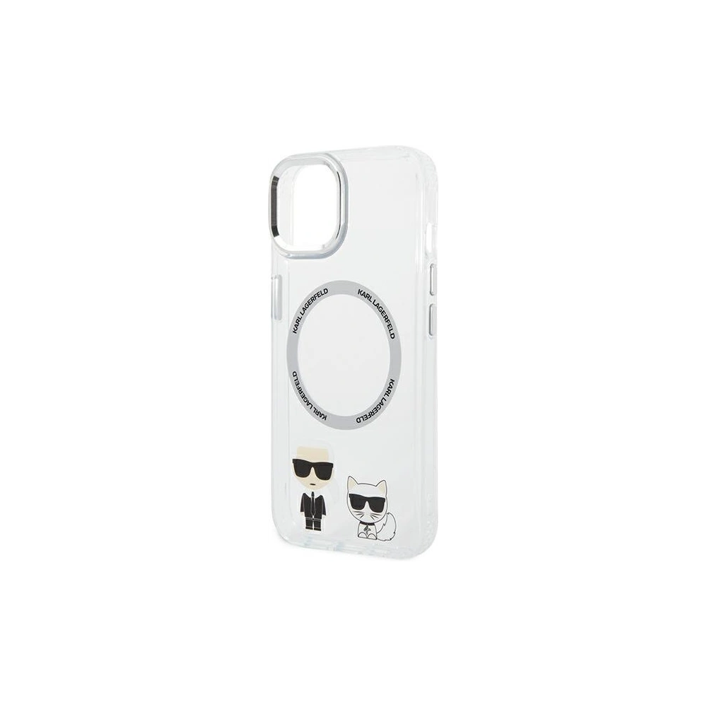 Wholesale Karl Lagerfeld KLHMP14SHKCT Apple iPhone 14 hardcase transparent Karl & Choupette Aluminium Magsafe - KLD1163 - {ean13} - Hurt
