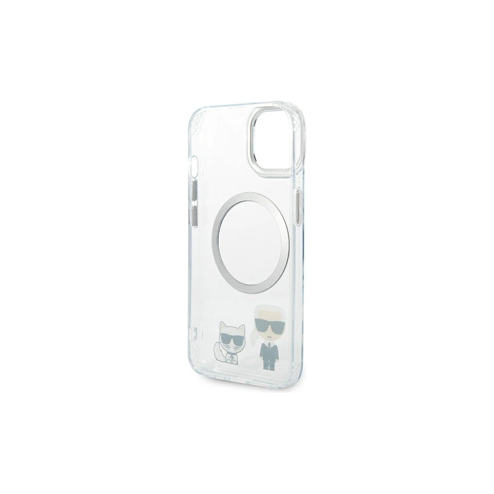 Wholesale Karl Lagerfeld KLHMP14SHKCT Apple iPhone 14 hardcase transparent Karl & Choupette Aluminium Magsafe - KLD1163 - {ean13} - Hurt