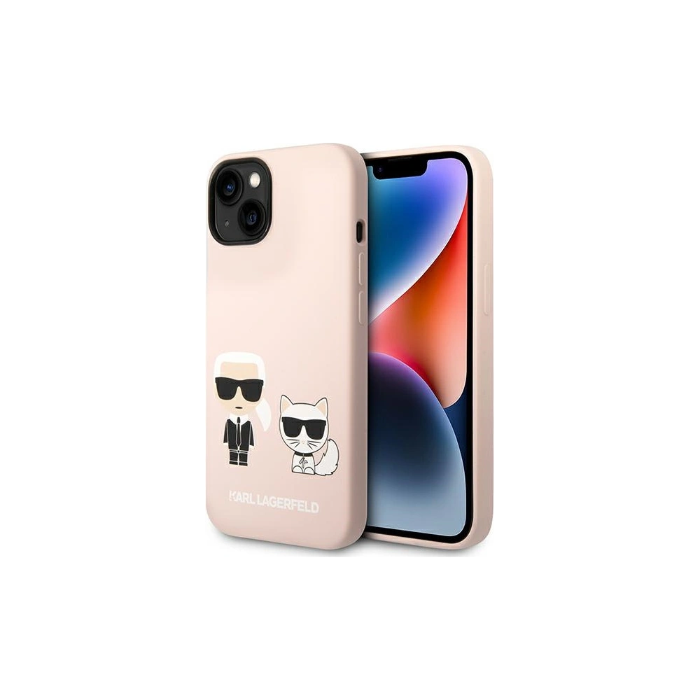 Hurtownia GSM - Etui Karl Lagerfeld KLHMP14SSSKCI Apple iPhone 14 hardcase roz luminos/roz pal Silicone Karl & Choupette Magsafe - KLD1164 - {ean13} - Hurt