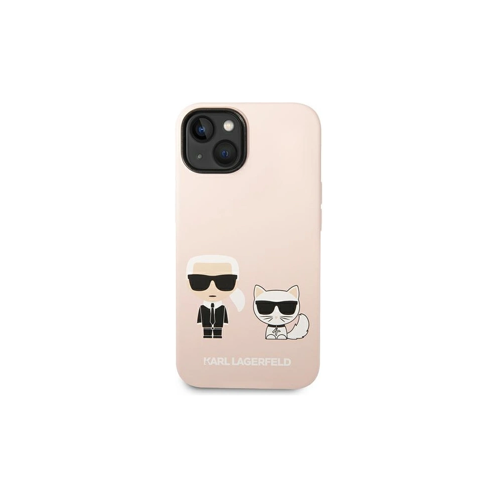Wholesale Karl Lagerfeld KLHMP14SSSKCI Apple iPhone 14 hardcase light pink Silicone Karl & Choupette Magsafe - KLD1164 - {ean13} - Hurt