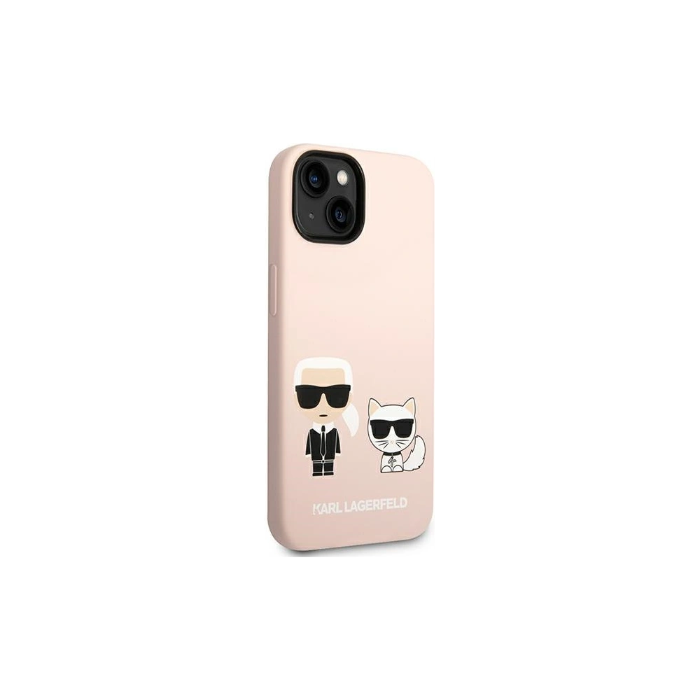 Wholesale Karl Lagerfeld KLHMP14SSSKCI Apple iPhone 14 hardcase light pink Silicone Karl & Choupette Magsafe - KLD1164 - {ean13} - Hurt
