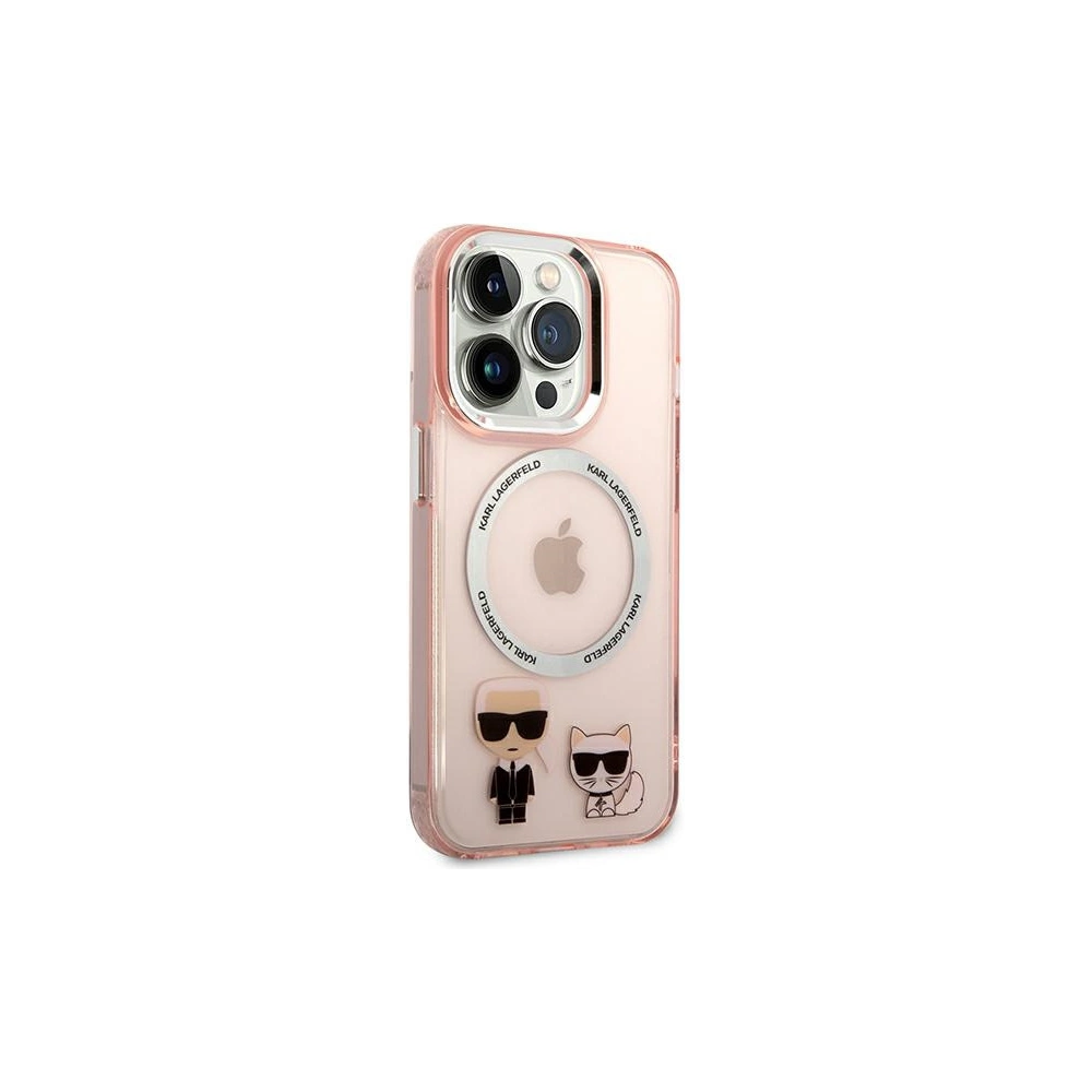 Wholesale Karl Lagerfeld KLHMP14XHKCP Apple iPhone 14 Pro Max hardcase pink Karl & Choupette Aluminium Magsafe - KLD1165 - {ean13} - Hurt