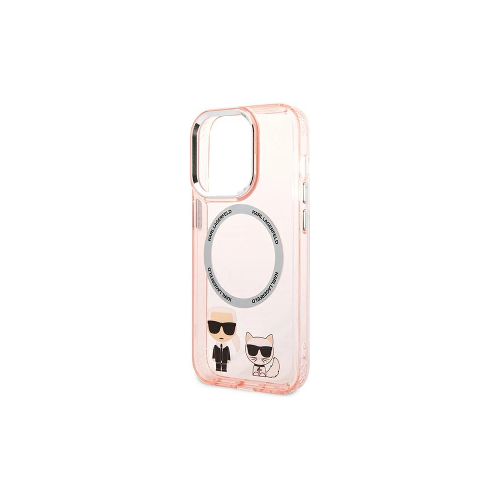 Wholesale Karl Lagerfeld KLHMP14XHKCP Apple iPhone 14 Pro Max hardcase pink Karl & Choupette Aluminium Magsafe - KLD1165 - {ean13} - Hurt