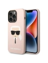 Karl Lagerfeld KLHMP14XSLKHLP Apple iPhone 14 Pro Max hardcase light pink Silicone Karl`s Head Magsafe