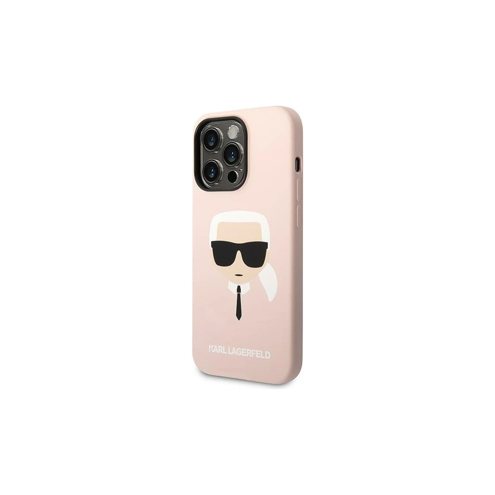 Hurtownia GSM - Etui Karl Lagerfeld KLHMP14XSLKHLP Apple iPhone 14 Pro Max hardcase jasnorůžový/light pink Silicone Karl`s Head Magsafe - KLD1166 - {ean13} - Hurt