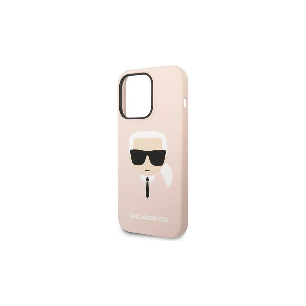 Hurtownia GSM - Etui Karl Lagerfeld KLHMP14XSLKHLP Apple iPhone 14 Pro Max hardcase roz roz light pink Silicone Karl`s Head Magsafe - KLD1166 - {ean13} - Hurt